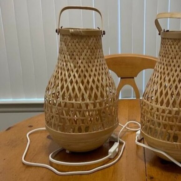 SET OF 2 Ikea Misterhult table lamps with LED lightbulb - Picture 4 of 12